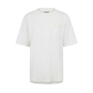 Threadbare Mens Dunedin Textured Knit Regular T-Shirt / Ecru